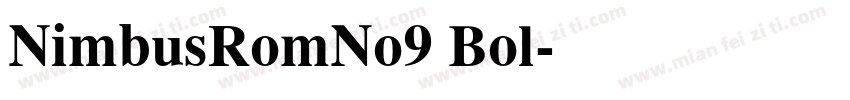 NimbusRomNo9 Bol字体转换